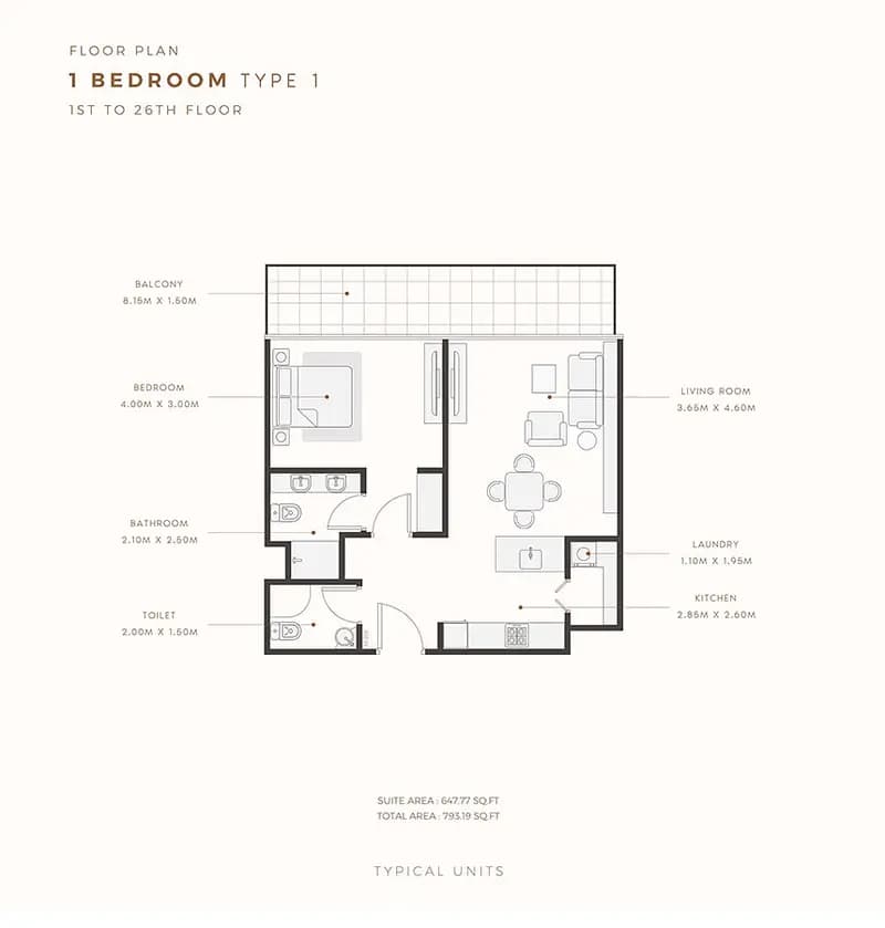 1 Bed Apartment