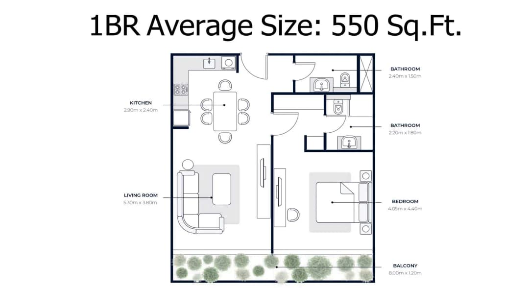 1 Bed Apartment