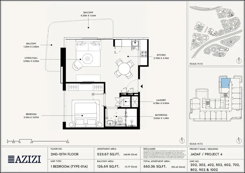 1 Bed Apartment