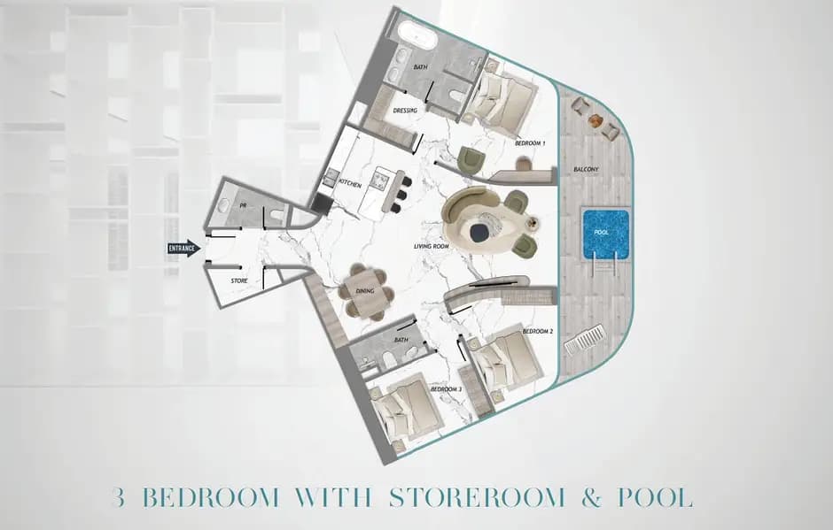 3 Bed Apartment