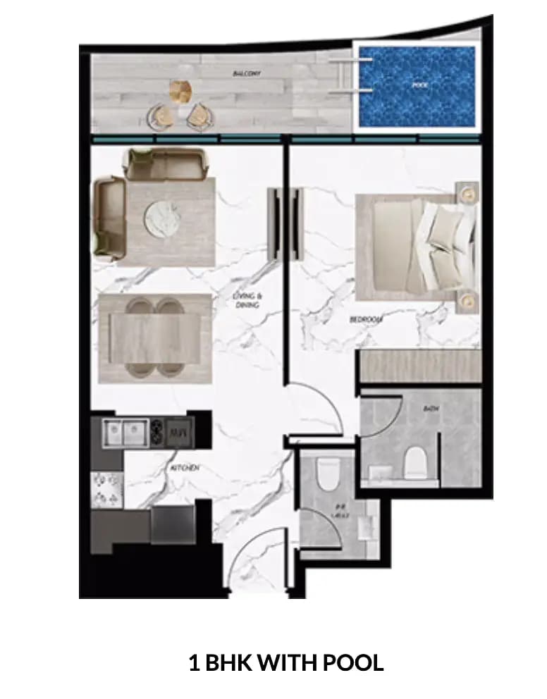 1 Bed Apartment