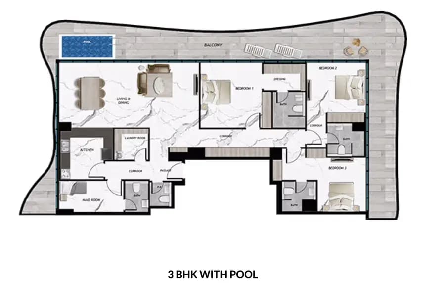 3 Bed Apartment