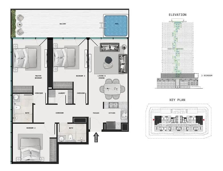 3 Bed Duplex