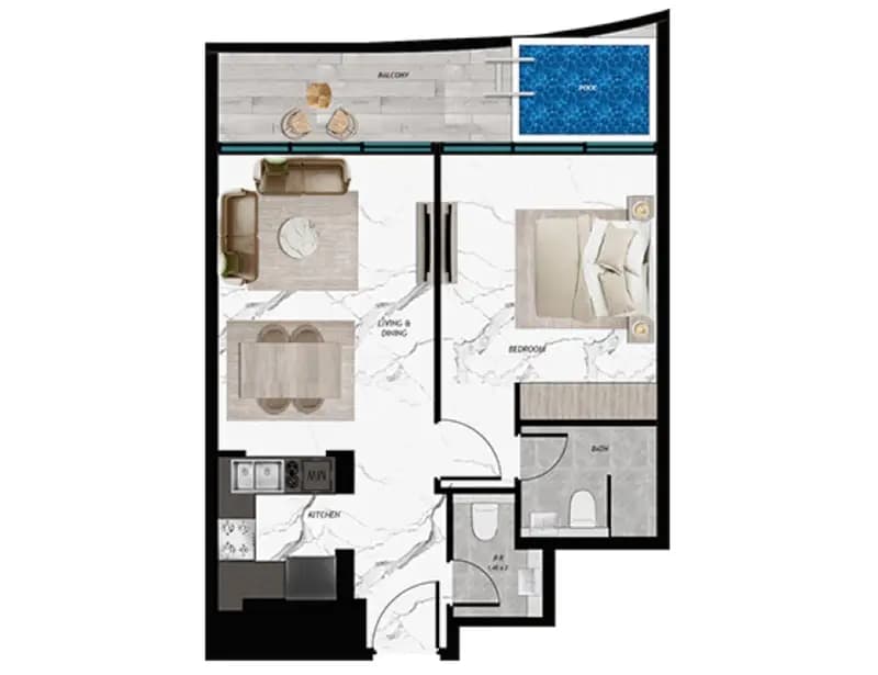 1 Bed Apartment
