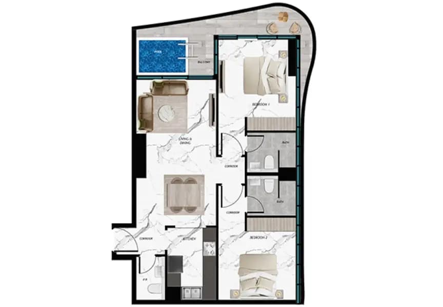 2 Bed Apartment